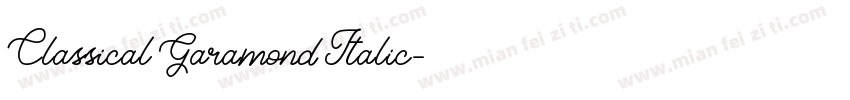 Classical Garamond Italic字体转换